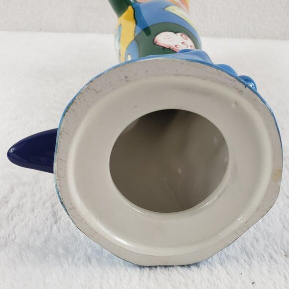 Dolphin Figurine Hand Painted with Quilt Pattern and Sewn on Hearts 12" - Picture 8 of 8